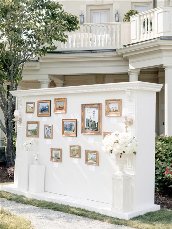 Wedding decor setup
